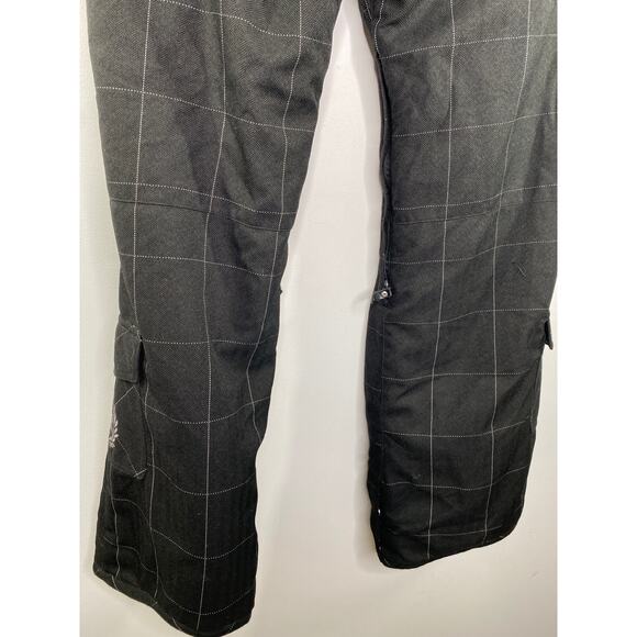 Betty Rides Black Checkered Athletic Snow Winter Pants Women's Size Large L - Picture 8 of 11